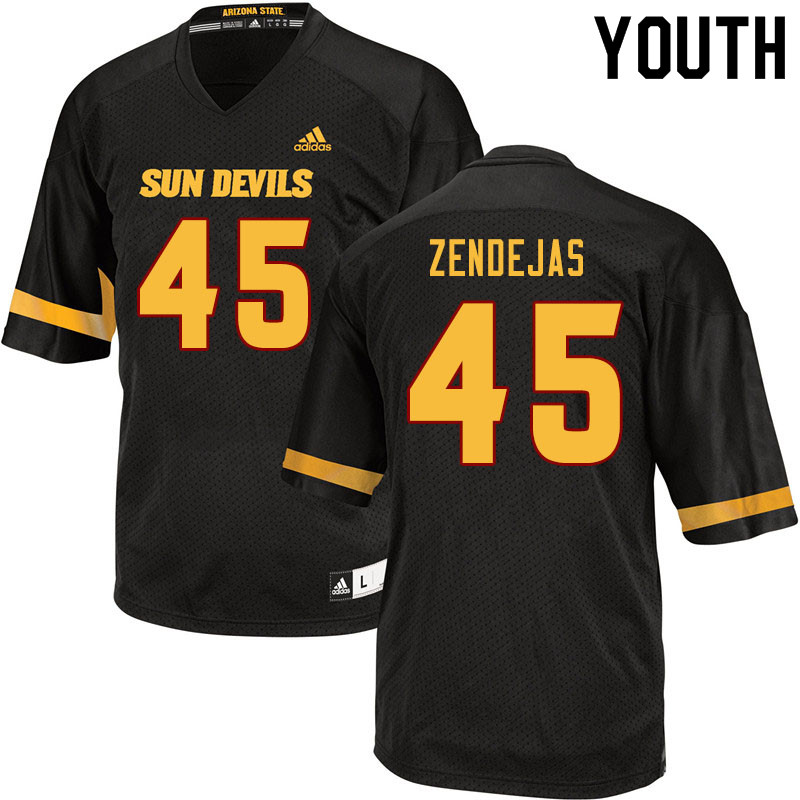 Youth #45 Cristian Zendejas Arizona State Sun Devils College Football Jerseys Sale-Black - Click Image to Close